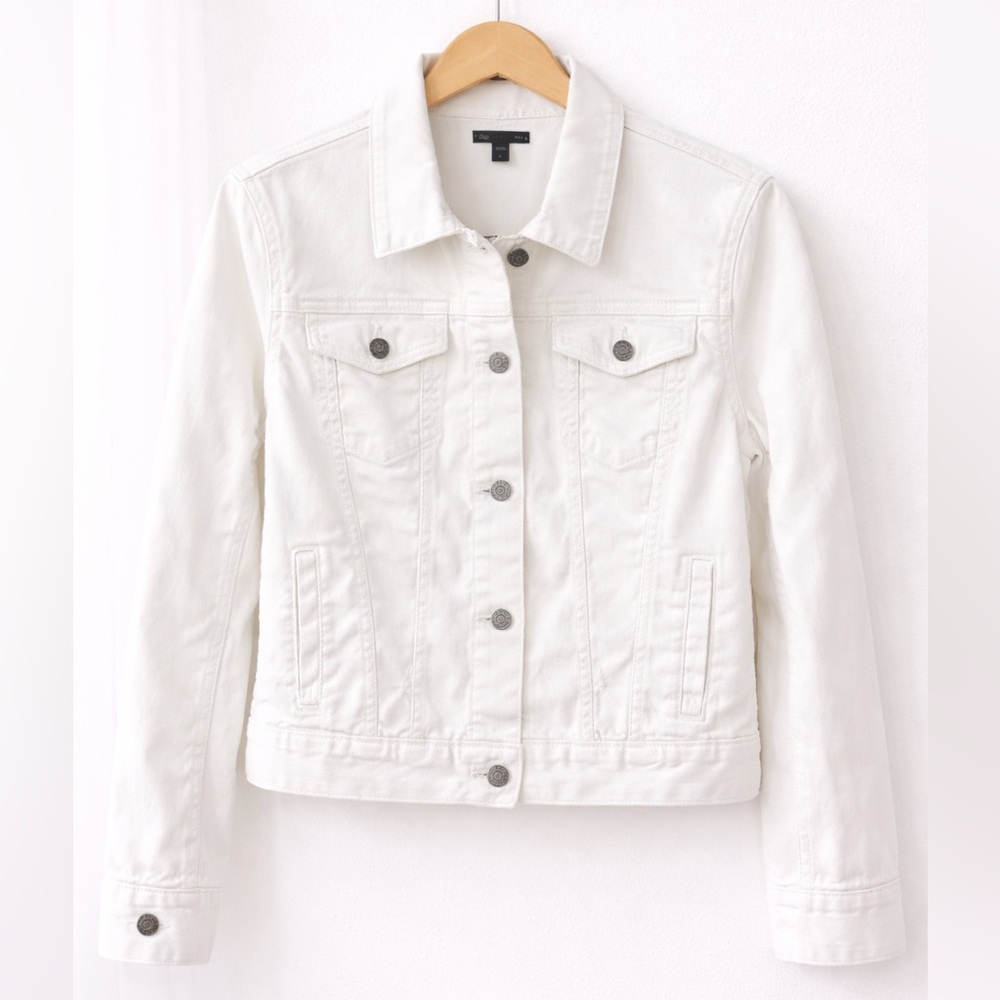 GAP  99% cotton White Women's Denim Jacket L